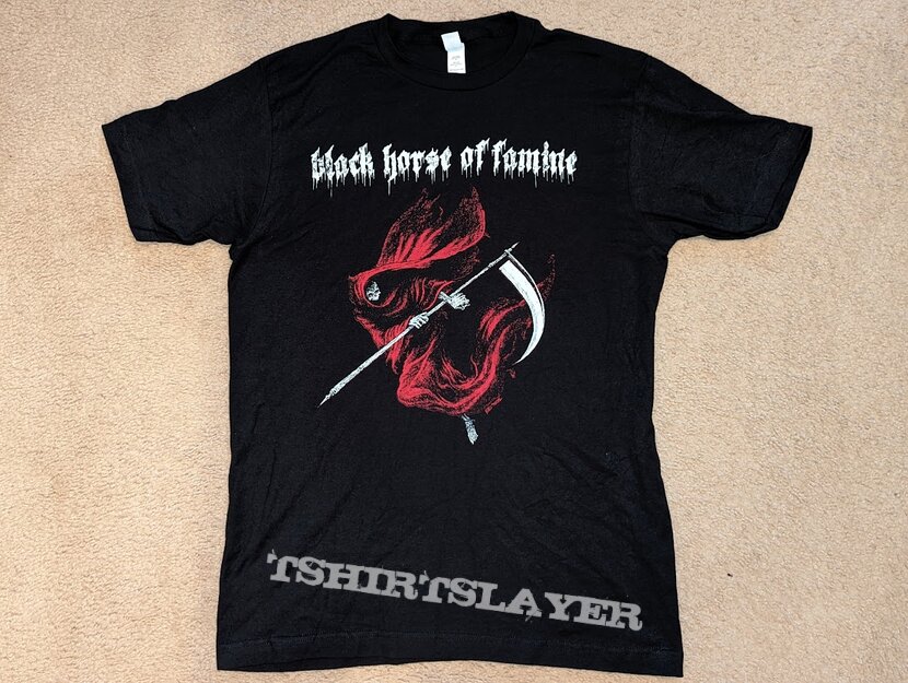 Black Horse of Famine Red Death Tshirt