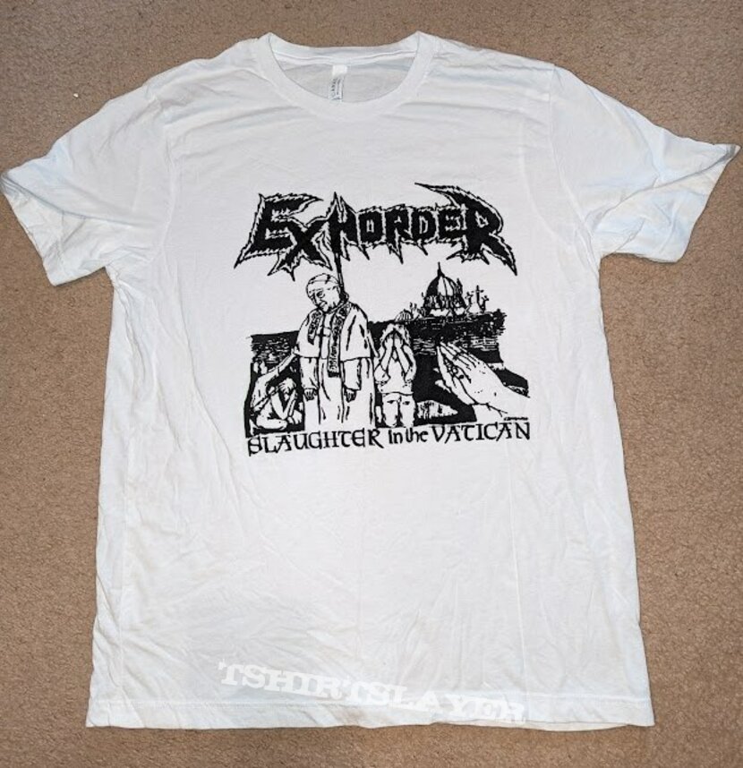 Exhorder  Slaughter In The Vatican White XL Tshirt