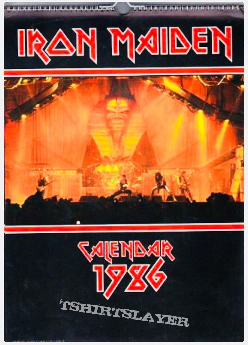 Iron Maiden vintage 1986 calendar  mint condition