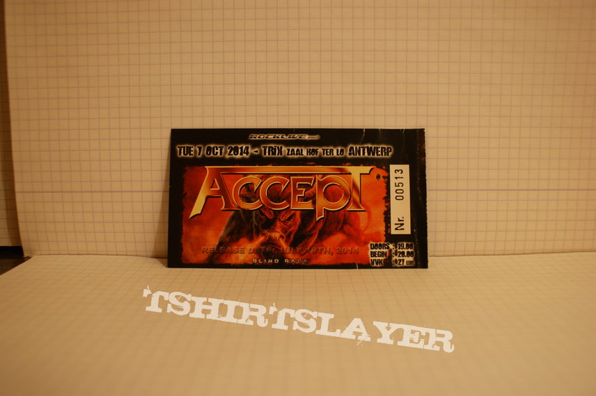 Accept Concert Ticket