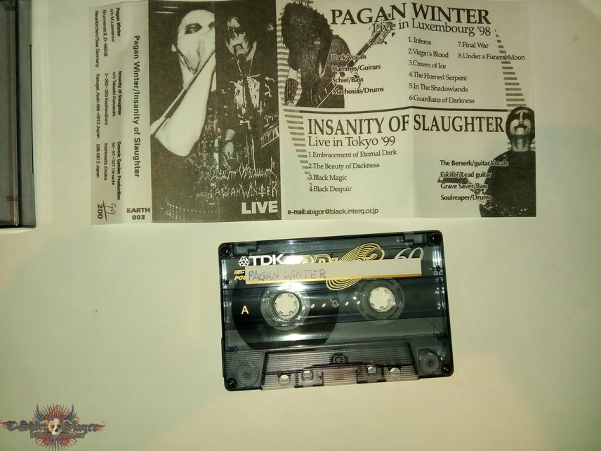 Pagan winter / insanity of slaughter Live Split 