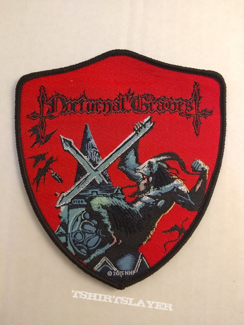 Nocturnal Graves shield shaped woven patch 