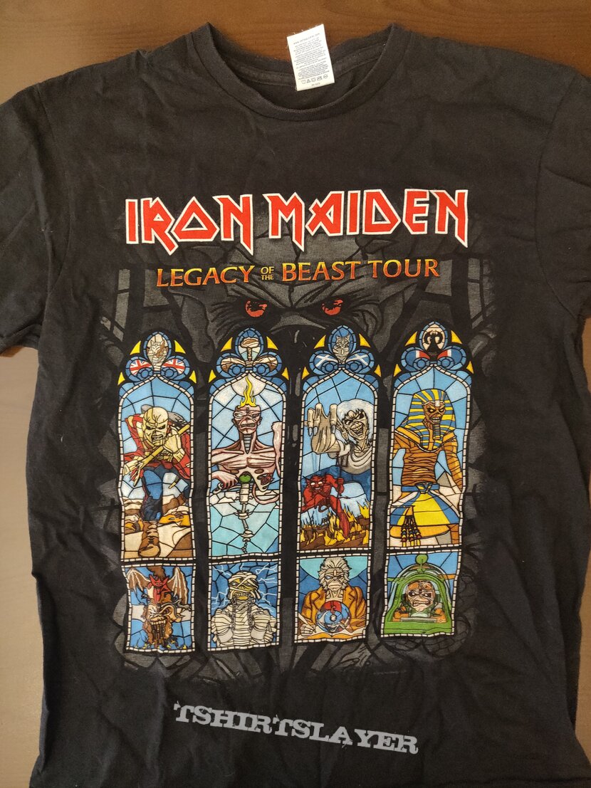 Iron Maiden Legacy of the Beast Stained Glass tour tshirt 