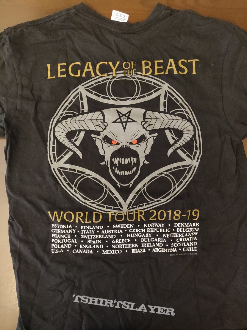Iron Maiden Legacy of the Beast Stained Glass tour tshirt 