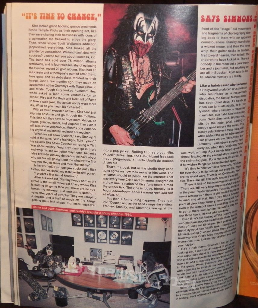 Kiss Spin Magazine 1996 Gene Simmons Cover