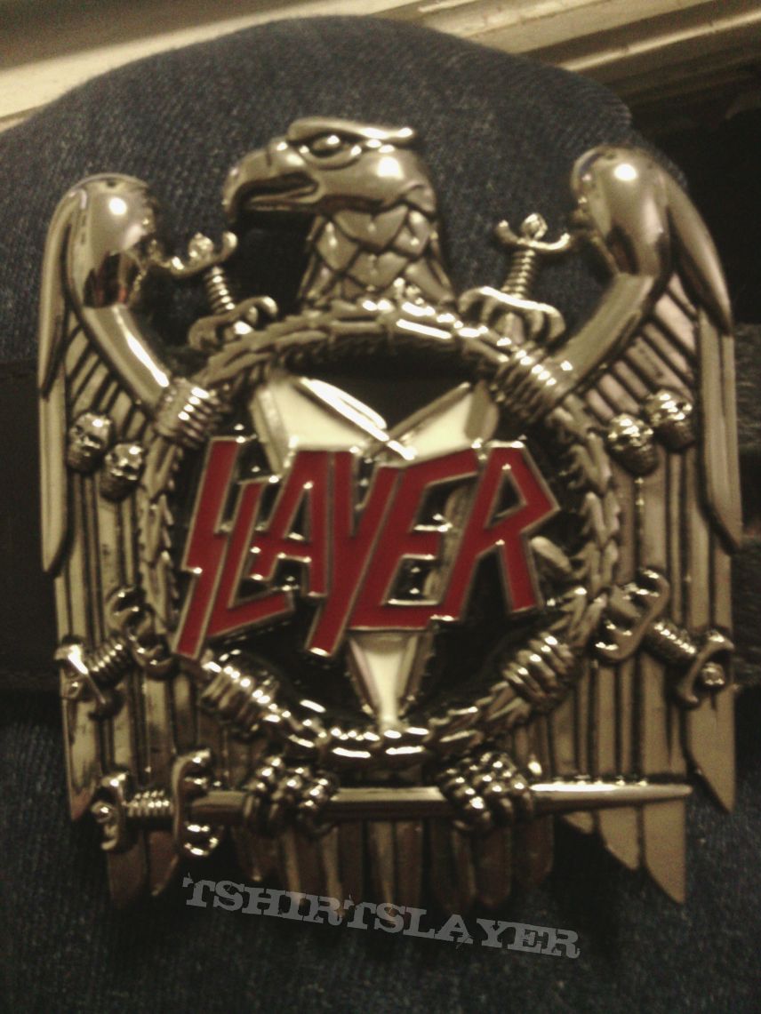 Slayer belt buckle , not official
