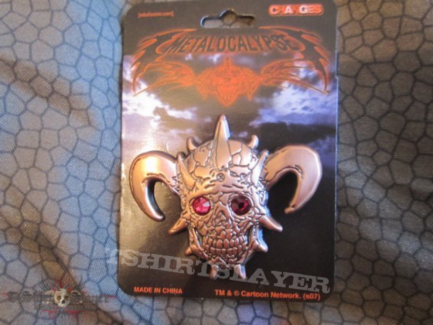 Dethklok Face Bones Pin TShirtSlayer TShirt and BattleJacket Gallery