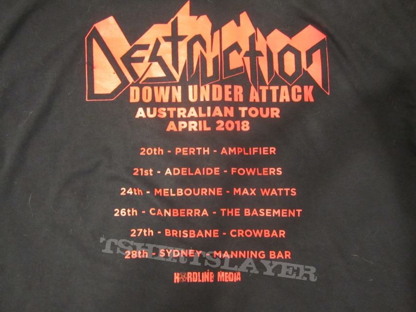 Destruction - Logo - Australian 2018 tour shirt