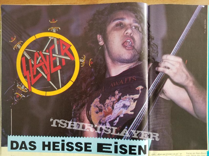 Slayer &#039; Hell Awaits &#039; Original Vinyl LPs + Promotional Ads