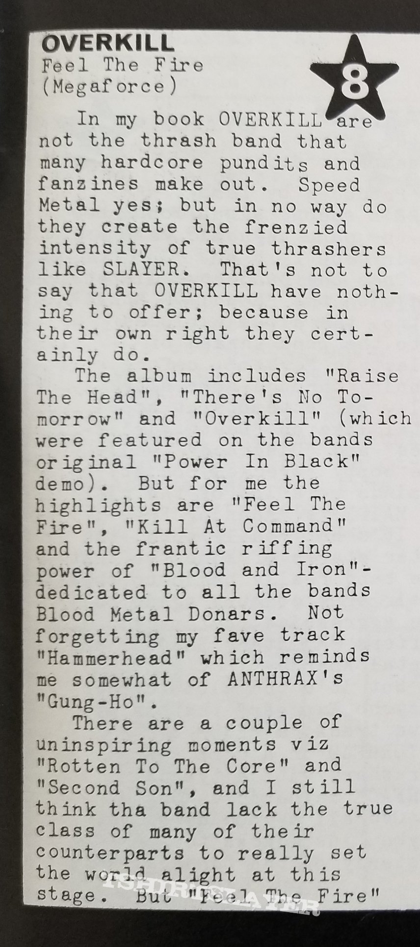 Overkill Over Kill &#039; Feel The Fire &#039; Original Vinyl LP + Promotional / Tour Poster + Ads