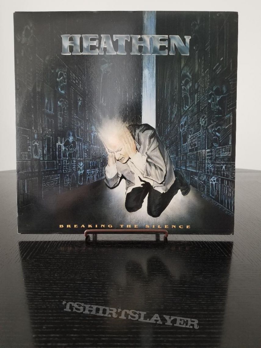 Heathen &#039; Breaking The Silence &#039; Original Vinyl LP + Promotional Poster