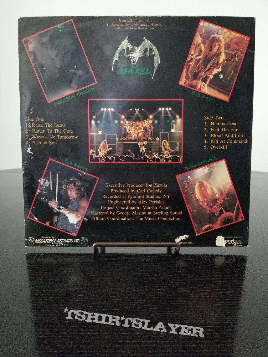 Overkill Over Kill &#039; Feel The Fire &#039; Original Vinyl LP + Promotional / Tour Poster + Ads