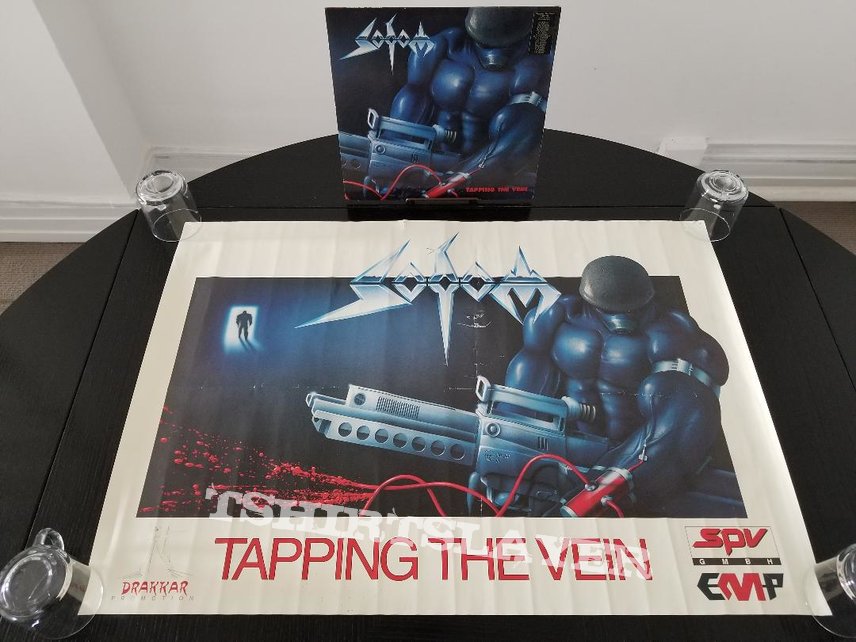 Sodom ' Tapping The Vein ' Original Vinyl LP + Promotional Poster + Tour  Poster | TShirtSlayer TShirt and BattleJacket Gallery