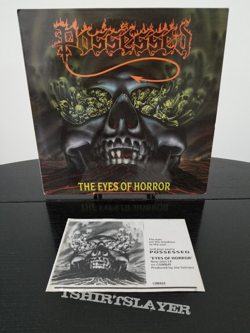 Possessed &#039; The Eyes Of Horror &#039; Original Vinyl LP + Promotional Ads