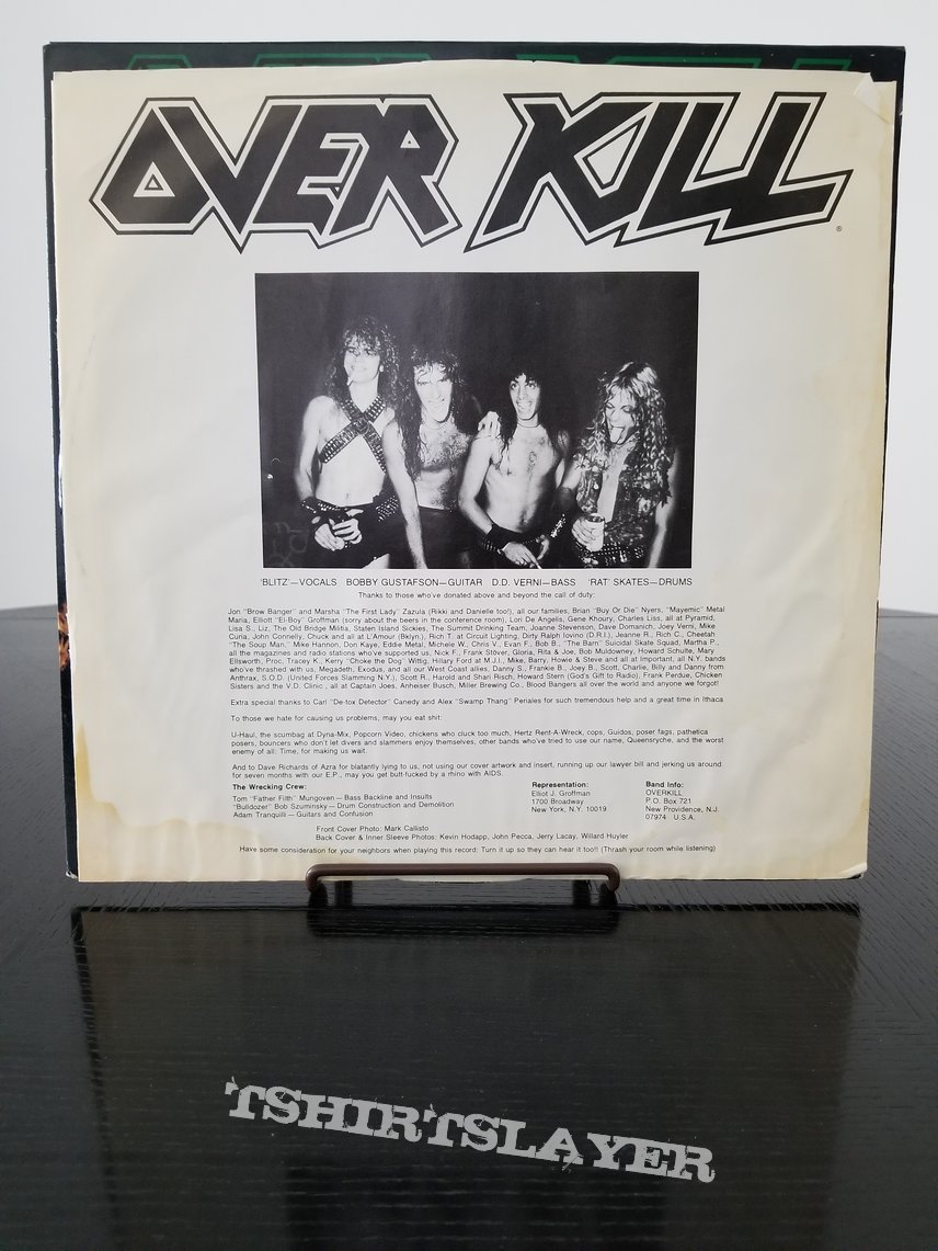 Overkill Over Kill &#039; Feel The Fire &#039; Original Vinyl LP + Promotional / Tour Poster + Ads