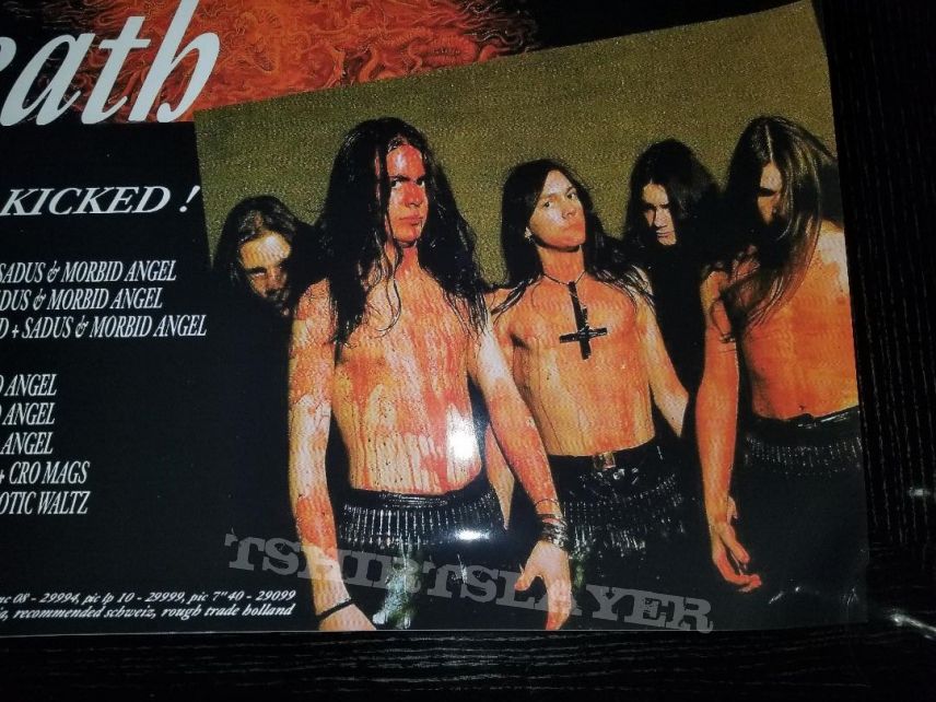 Dismember Tour Poster &#039; Ashes to Ashes Dust To Death &#039; Get Your Ass Kicked 1991