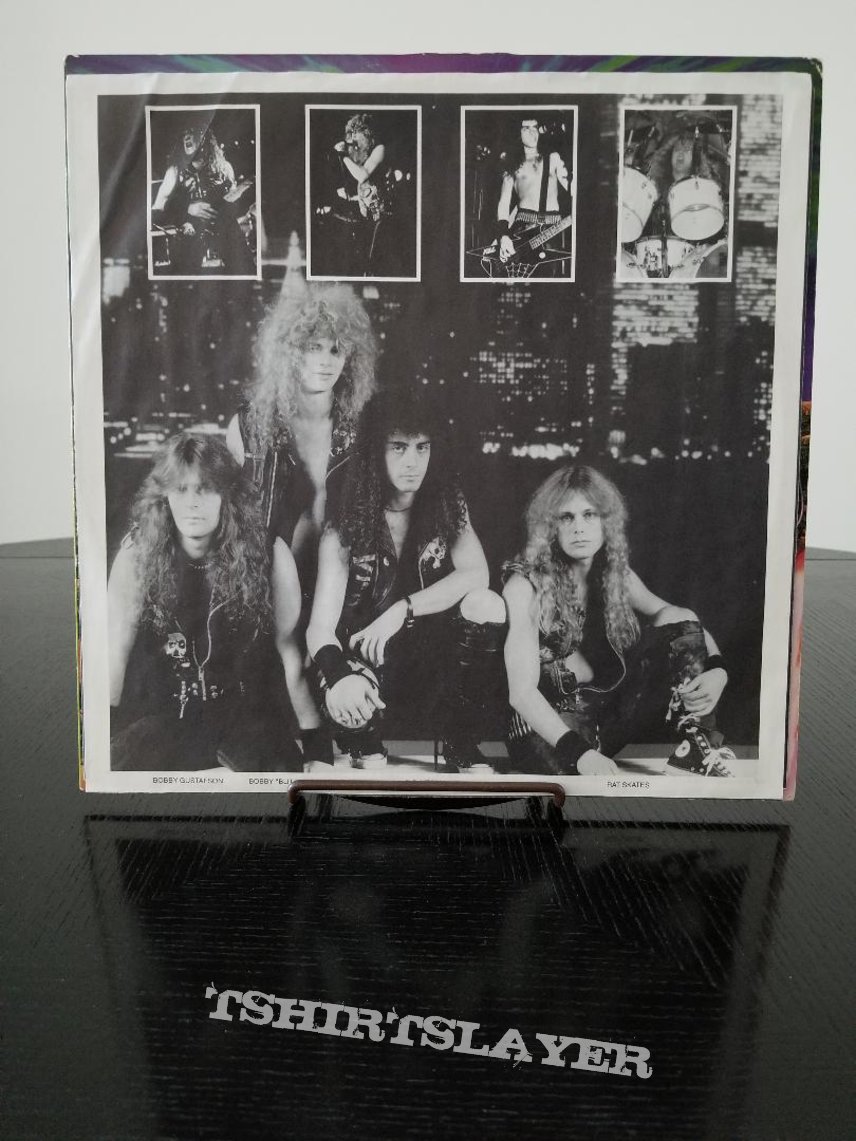 Overkill Over Kill &#039; Taking Over &#039; Original Vinyl LP + Promotional Posters ( U.S.A + U.K ) + Autograph By Bobby Gustafson