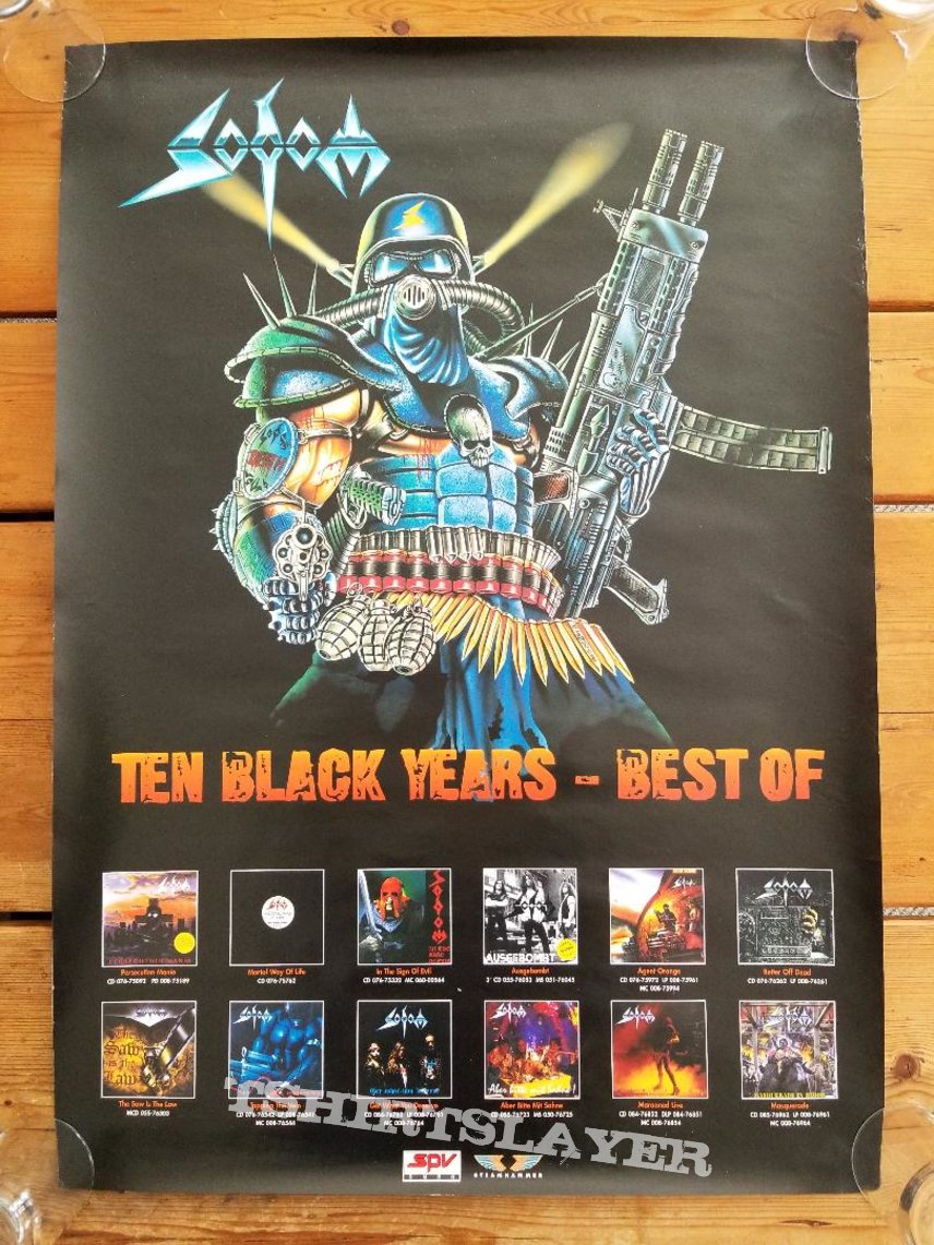 Sodom &#039; Ten Black Years - Best Of  &#039; Promotional Poster + Ad