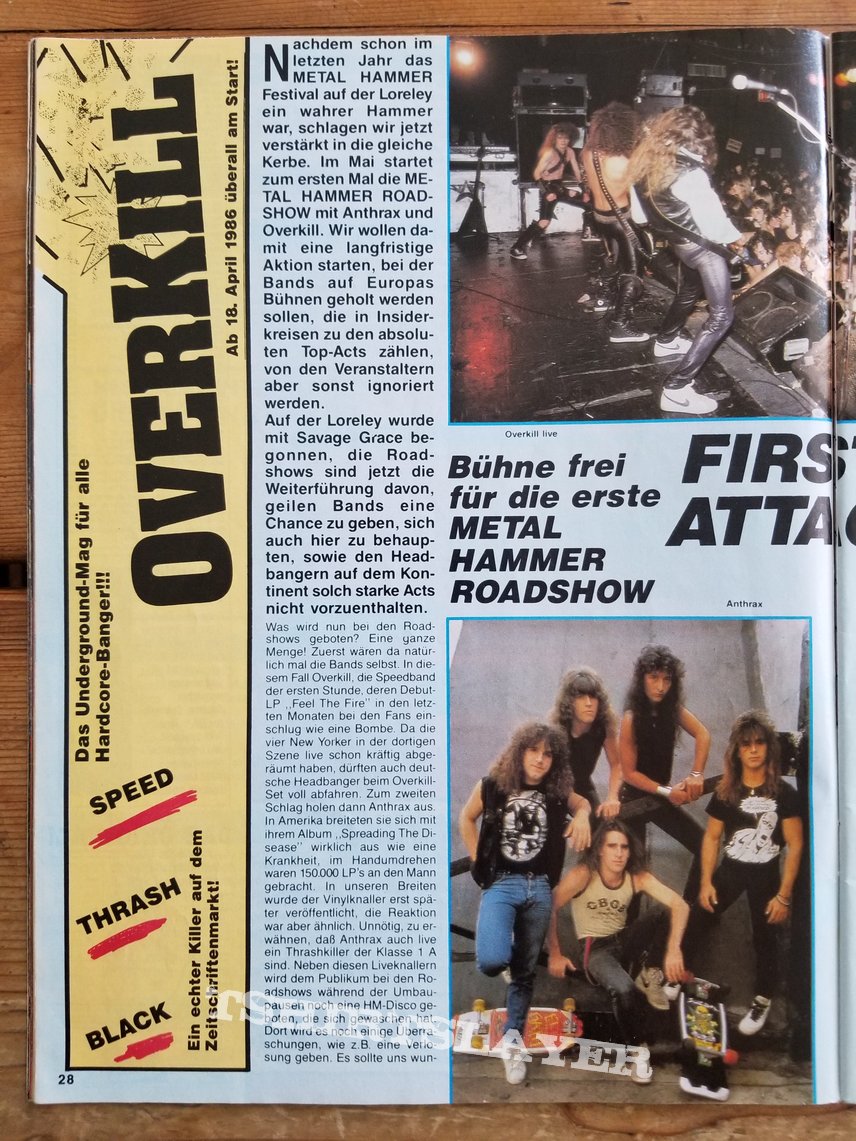 Overkill Over Kill &#039; Feel The Fire &#039; Original Vinyl LP + Promotional / Tour Poster + Ads