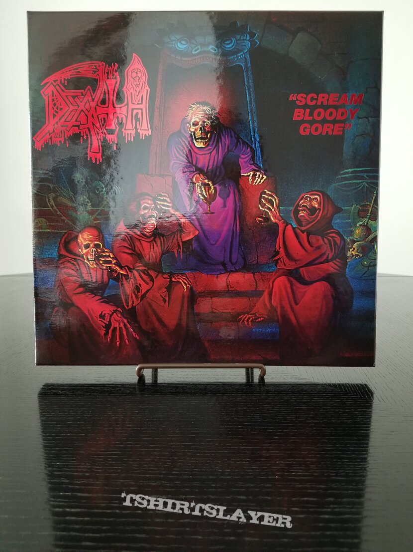 Death &#039; Scream Bloody Gore &#039; Original Vinyl LP + Promotional Poster + Ads