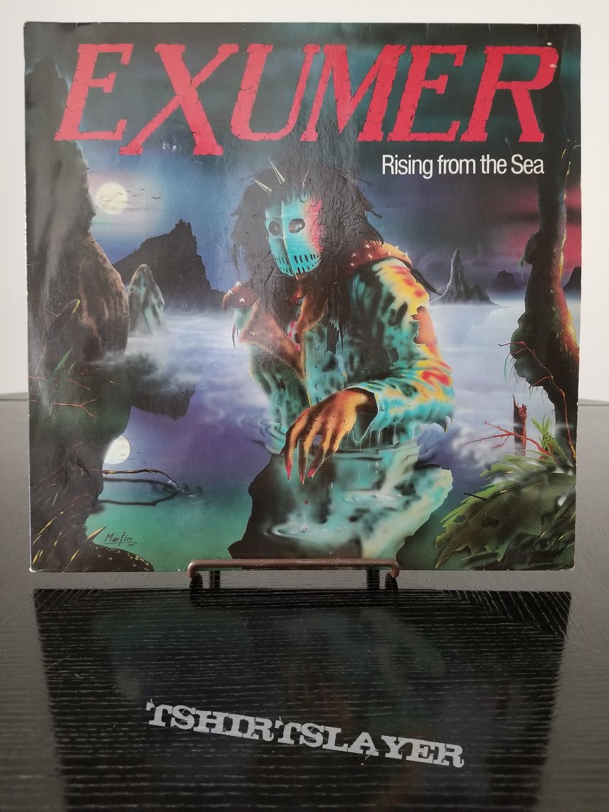 Exumer &#039; Possessed By Fire &#039; &amp; &#039; Rising From The Sea &#039; Original Vinyl LPs + Promotional Posters + Ads