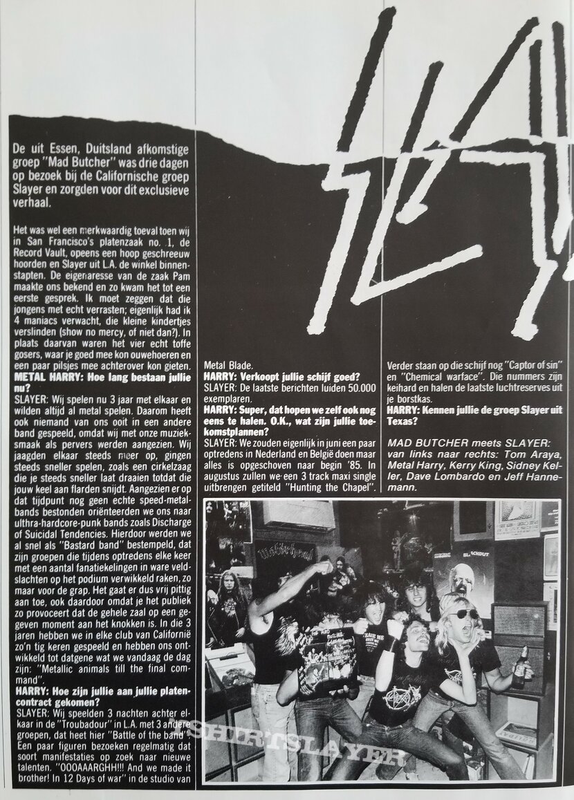 Slayer &#039; Show No Mercy &#039; Original Vinyl LP + Slayer &#039; Haunting The Chapel &#039; Original Vinyl EP + Promotional Ads