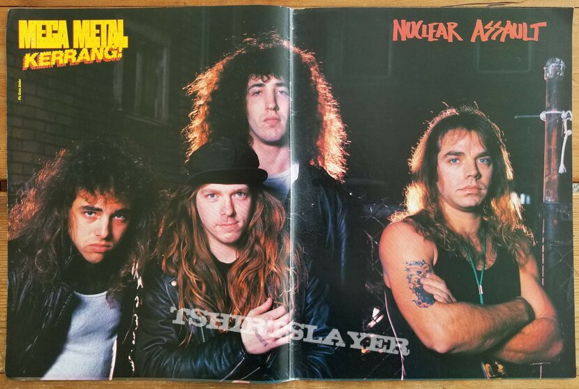 Nuclear Assault &#039; Game Over &#039; Original Vinyl LP + Promotional Poster + Ads