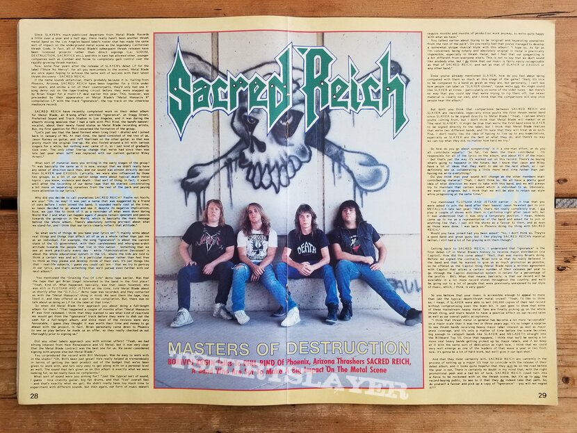 Sacred Reich &#039; Ignorance &#039; Original Vinyl LP + Promotional Poster 