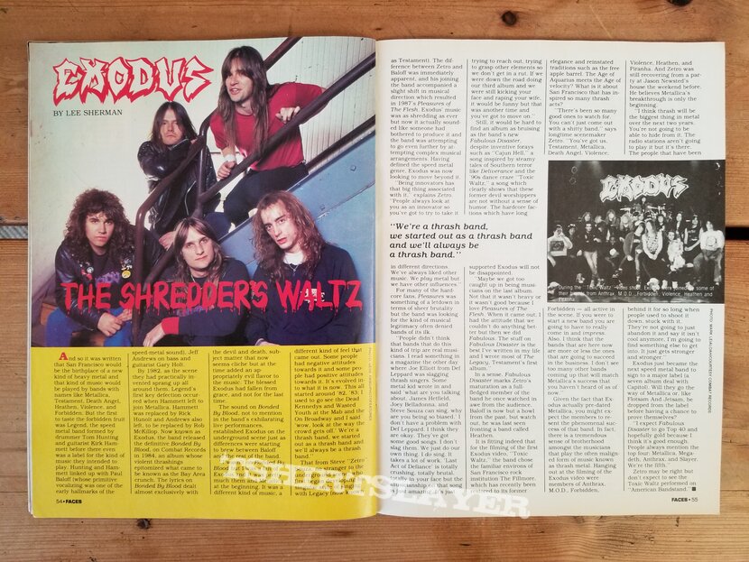 Exodus &#039; Fabulous Disaster &#039; Original Vinyl L.P. + Promotional Poster + Ads