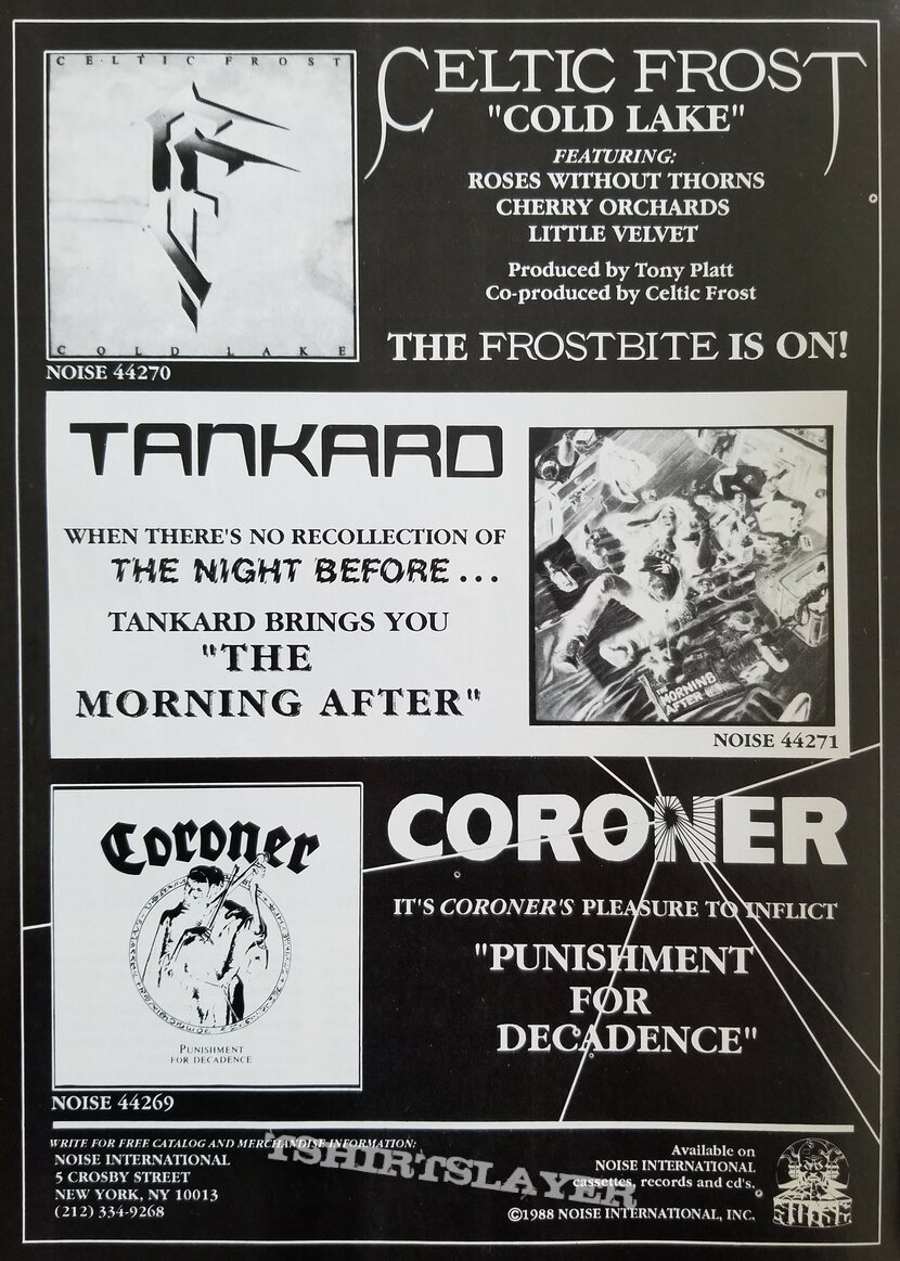 Tankard Original Vinyl LPs + Promotional Ads