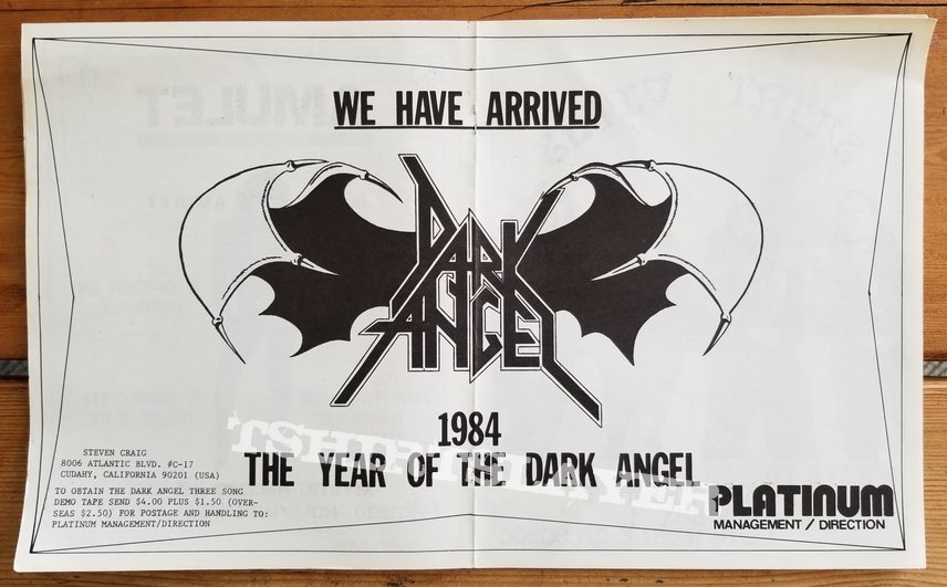 Dark Angel &#039; We Have Arrived &#039; Original Vinyl LPs + Promotional Ads