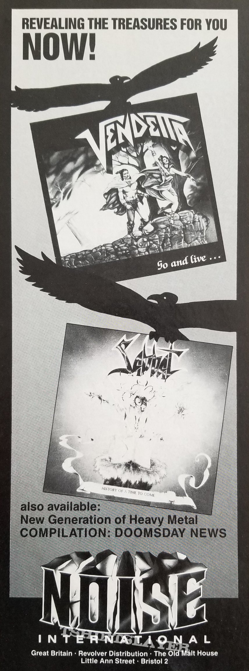 Vendetta &#039; Go And Live...Stay And Die &#039; Original Vinyl LP + Promotional Ads