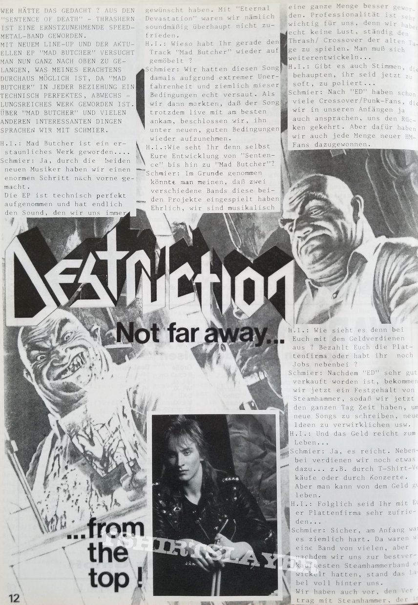 Destruction &#039; Mad Butcher &#039; Original Vinyl LP + Promotional Posters + Ads