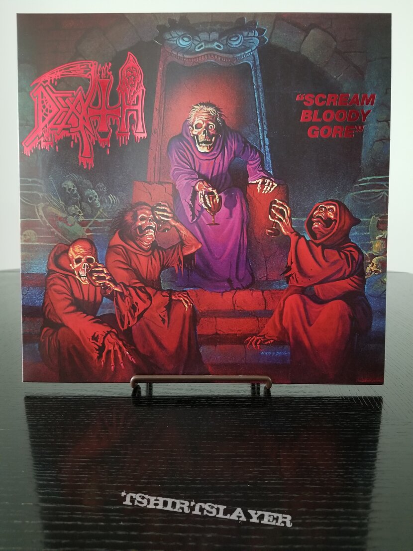 Death &#039; Scream Bloody Gore &#039; Original Vinyl LP + Promotional Poster + Ads