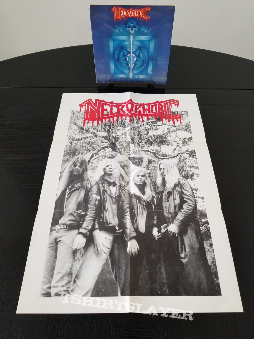 Necrophobic &#039; The Nocturnal Silence &#039;  First Press Vinyl LP On Painkiller Records + Posters