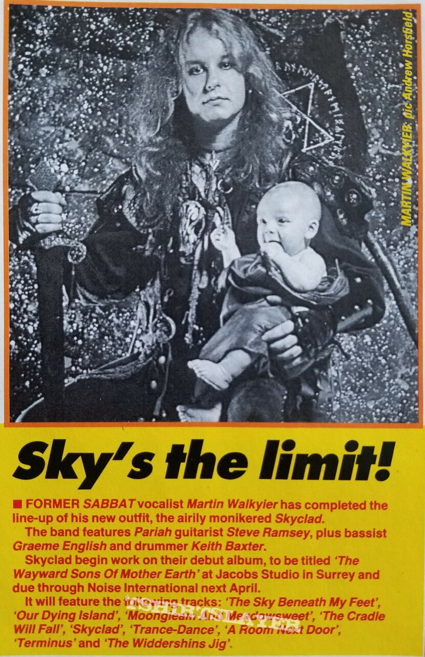 Skyclad ' The Wayward Sons Of Mother Earth ' Original Vinyl LP + Promotional Poster + Ads Skyclad ' The Wayward Sons Of Mother Earth ' Original Vinyl LP + Promotional Poster + Ads