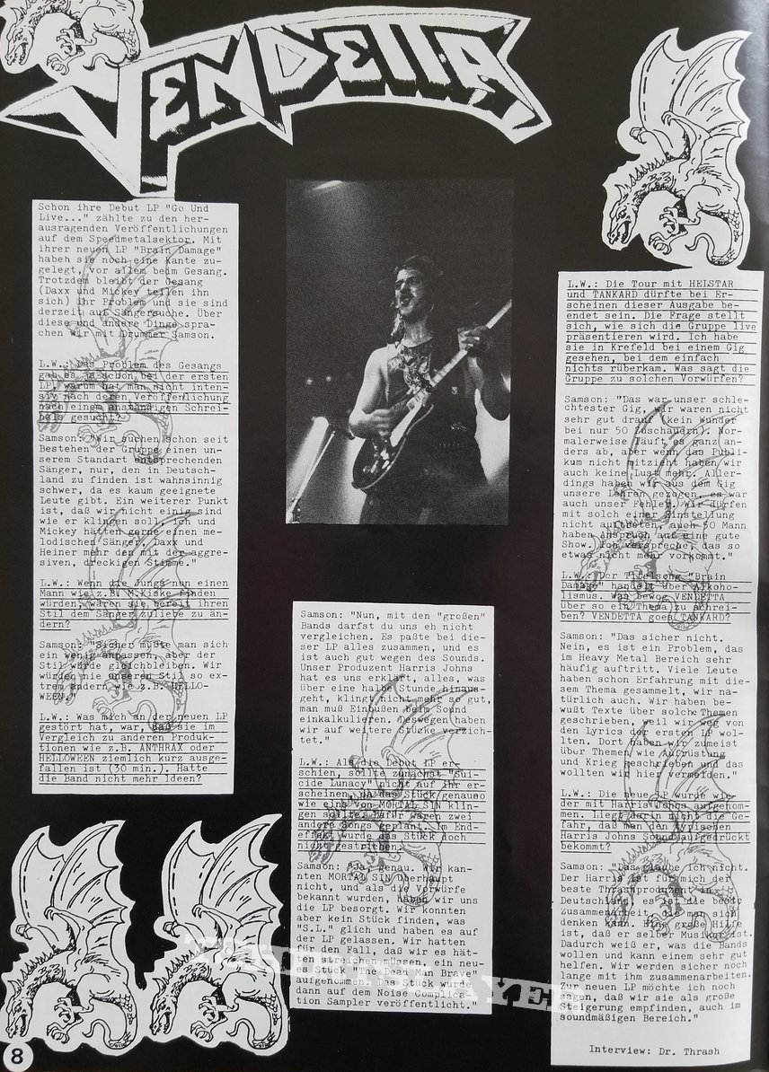 Vendetta ' Brain Damage ' Collection Vendetta ' Brain Damage ' Collection