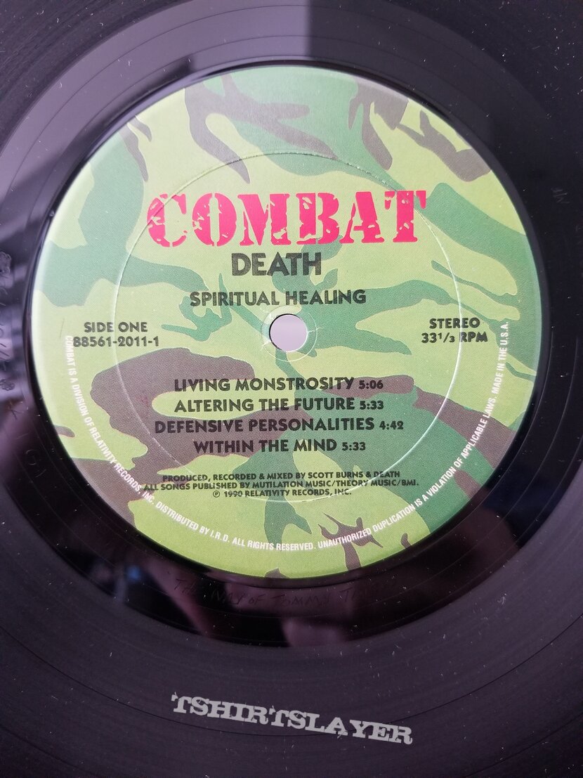 Death &#039; Spiritual Healing &#039; Original Vinyl LP + Promotional Posters + Ads