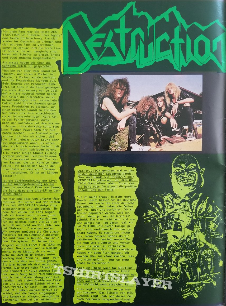 Destruction &#039; Release From Agony &#039; Original Vinyl LPs + Promotional Poster