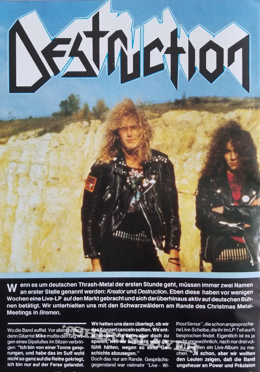 Destruction &#039; Live Without Sense &#039;  Original  Vinyl LP + Promotional Poster + Ads