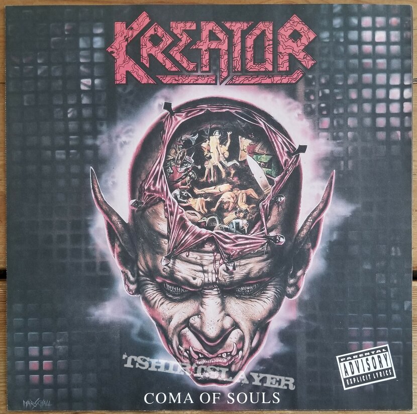 Kreator &#039; Coma Of Souls &#039; Original Vinyl LP + EMP Poster + Promotional Ads