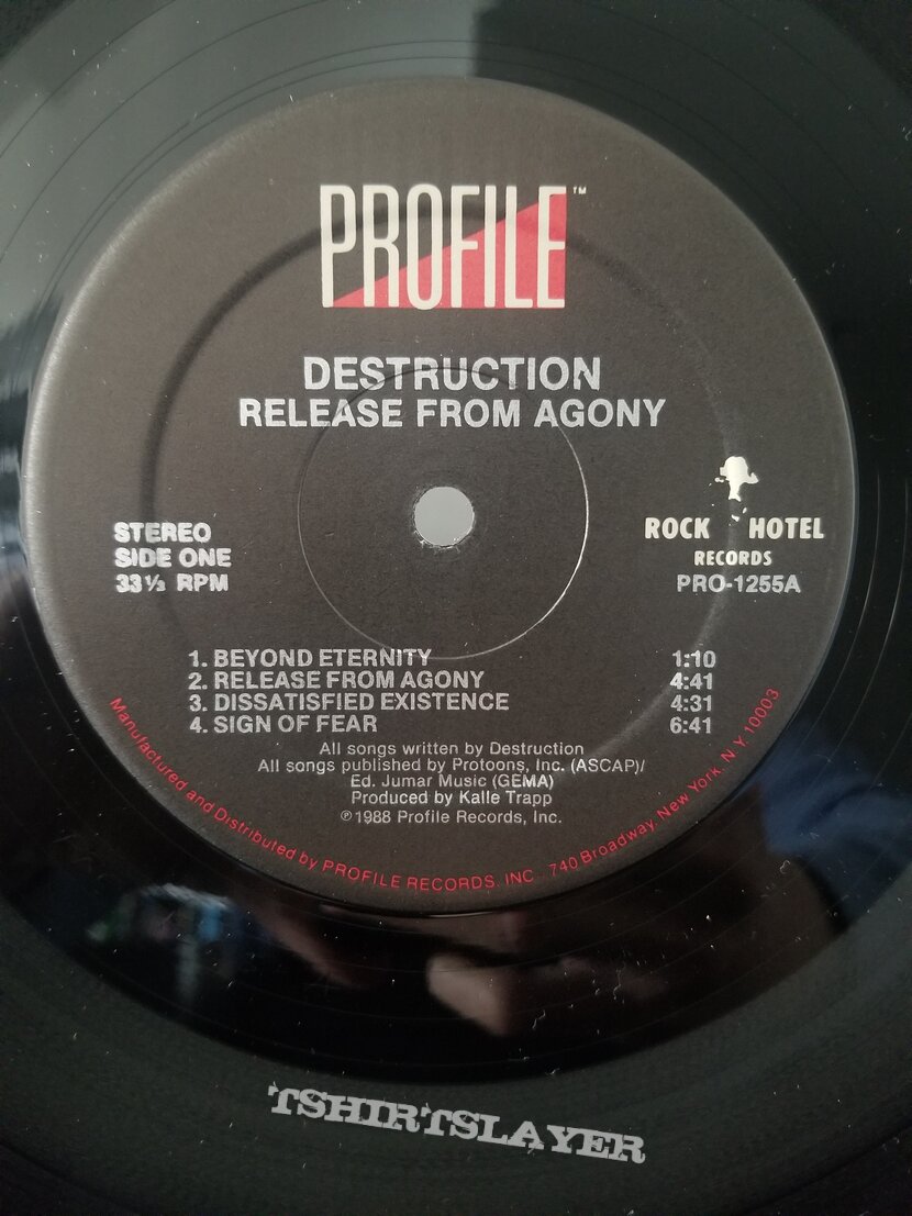 Destruction &#039; Release From Agony &#039; Original Vinyl LPs + Promotional Poster