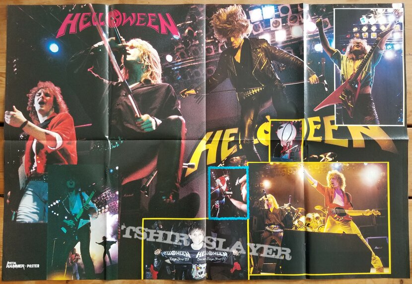 Helloween &#039; Keeper Of The Seven Keys - Part One &#039; Original Vinyl LP + Promotional Poster + Ads