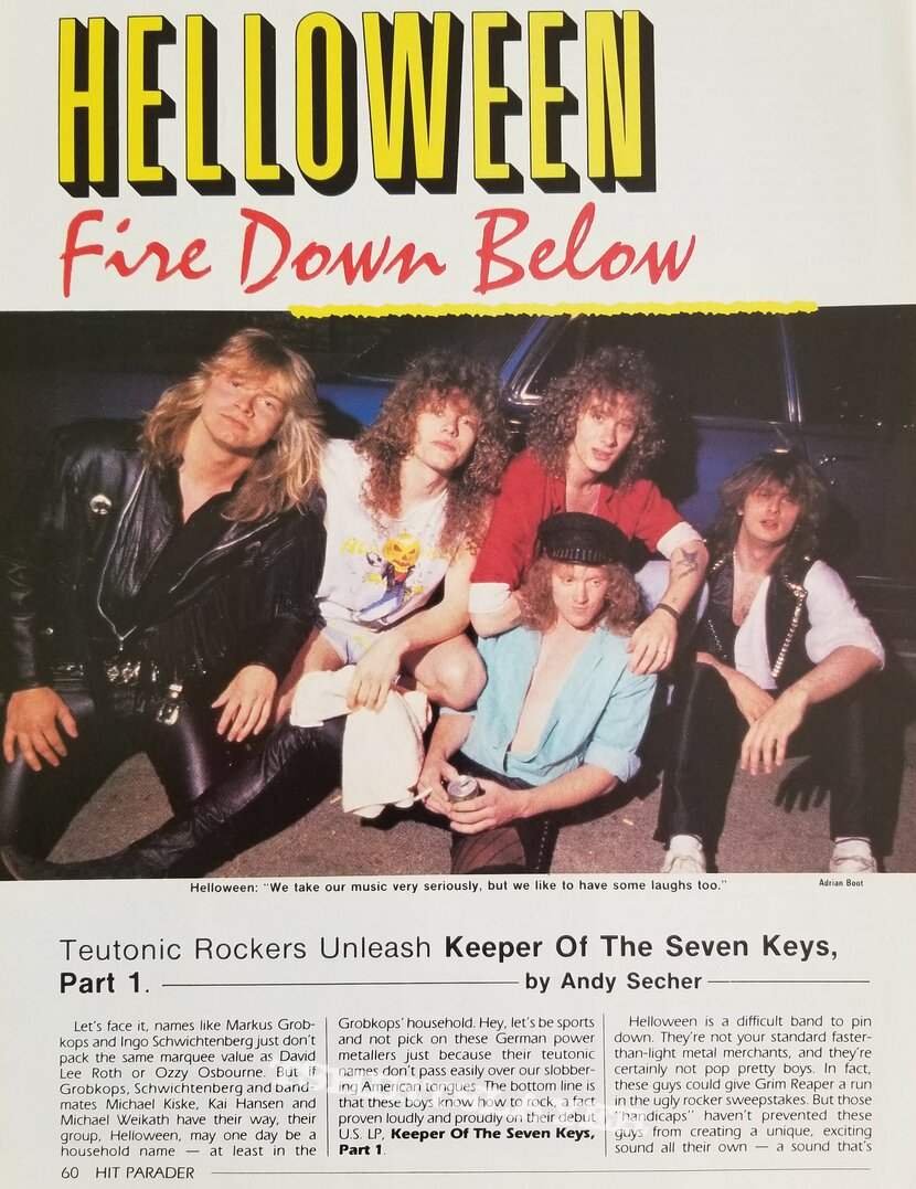 Helloween &#039; Keeper Of The Seven Keys - Part One &#039; Original Vinyl LP + Promotional Poster + Ads