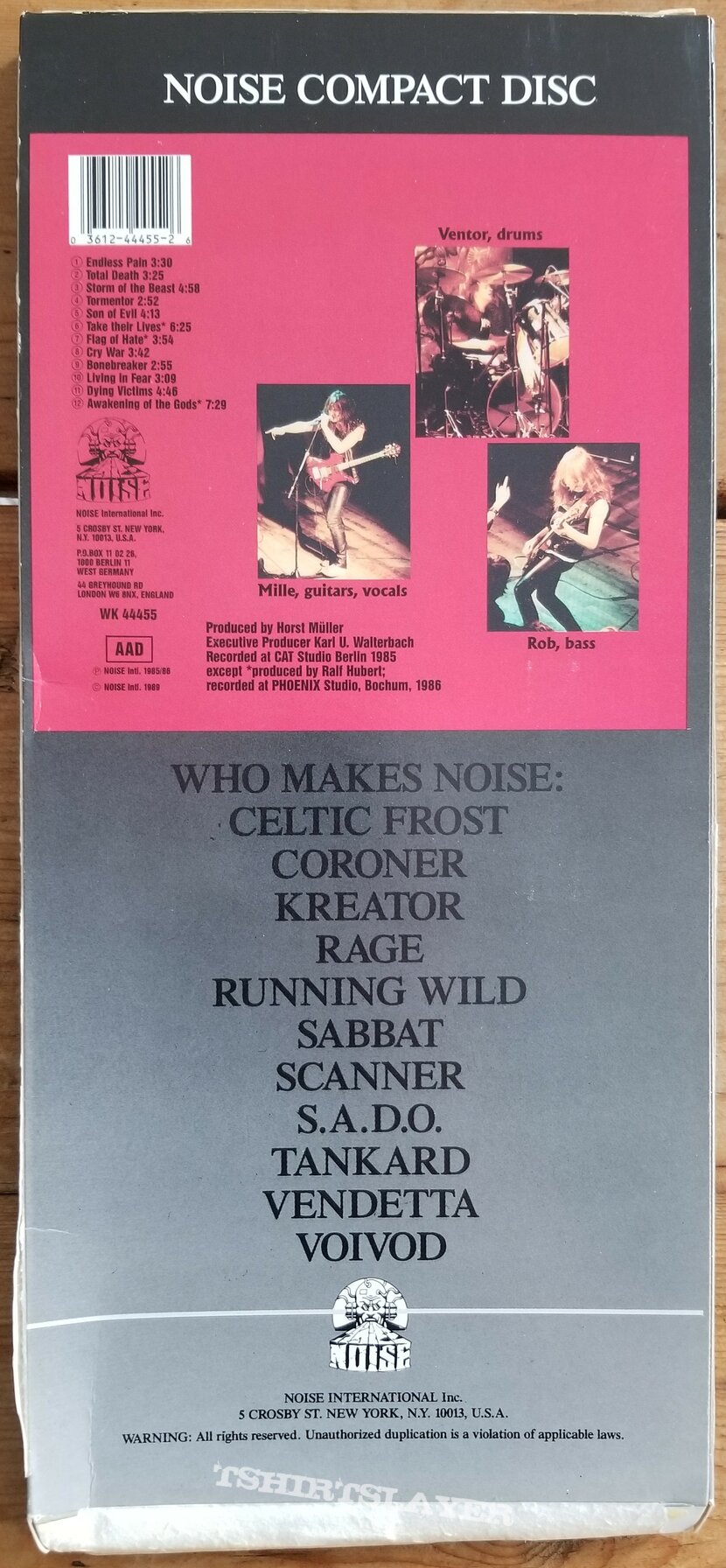Kreator ' Endless Pain ' Original Vinyl LP + Tribute Poster + Promotional Ads Kreator ' Endless Pain ' Original Vinyl LP + Tribute Poster + Promotional Ads