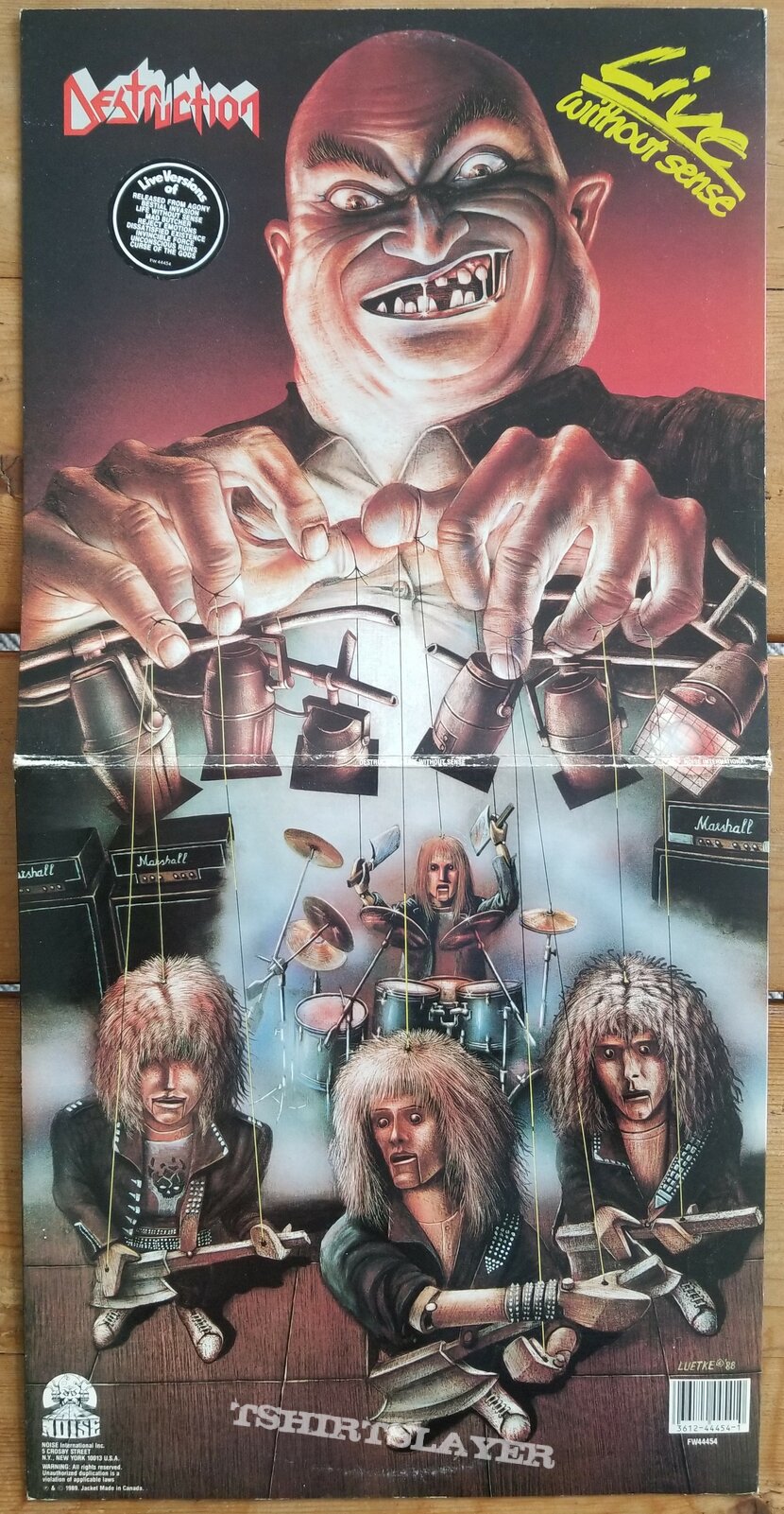 Destruction &#039; Live Without Sense &#039;  Original  Vinyl LP + Promotional Poster + Ads