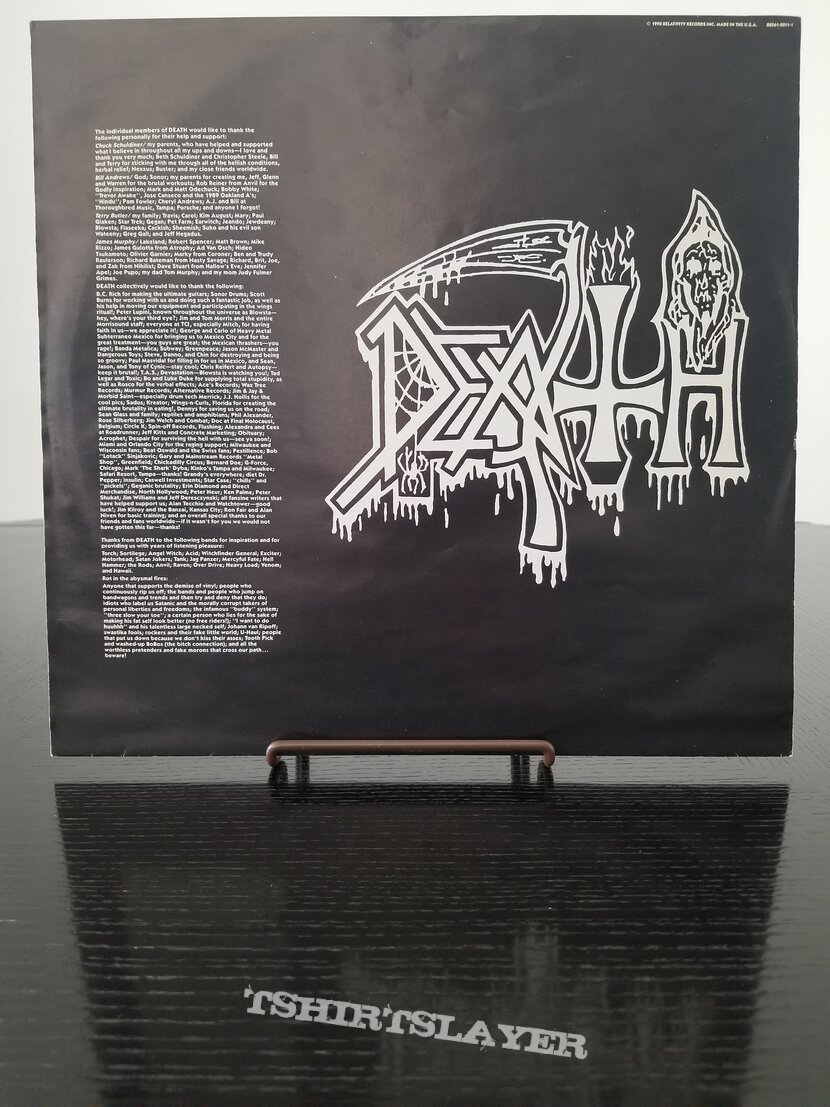 Death &#039; Spiritual Healing &#039; Original Vinyl LP + Promotional Posters + Ads