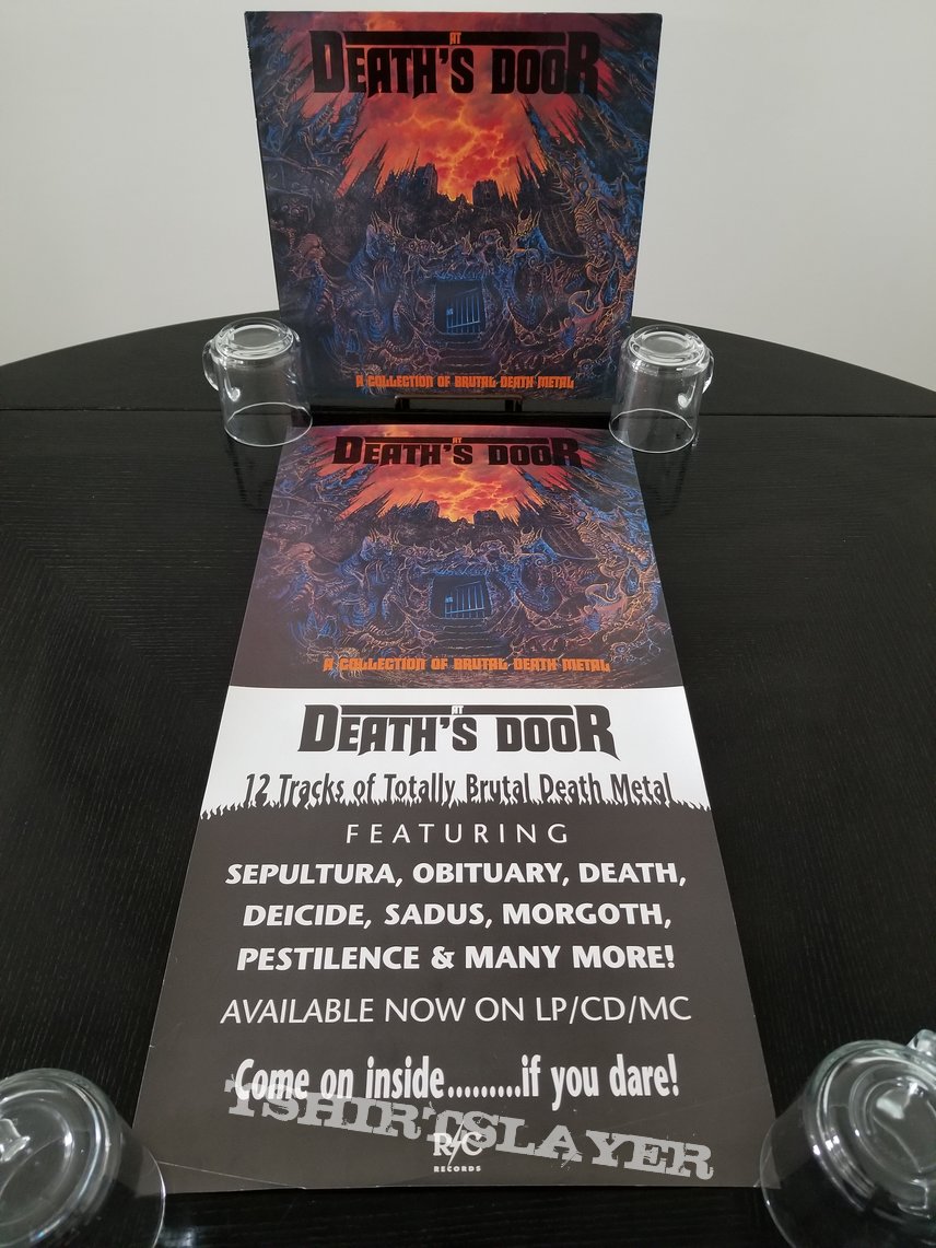 Various Artists &#039; At Death&#039;s Door &#039; Original Vinyl LP + Promotional Poster + Ads