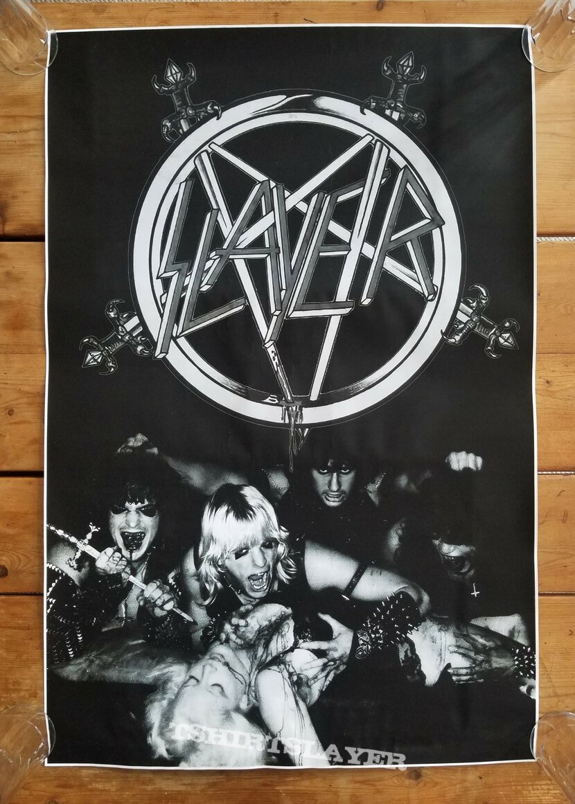 Slayer &#039; Show No Mercy &#039; Original Vinyl LP + Slayer &#039; Haunting The Chapel &#039; Original Vinyl EP + Promotional Ads