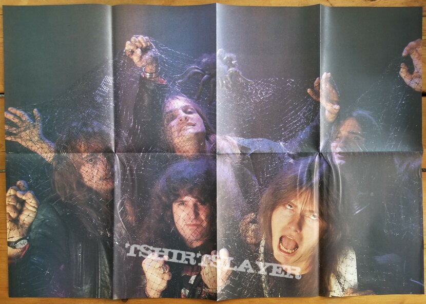 Exodus &#039; Bonded By Blood &#039; Original Vinyl LP + Promotional Ads 